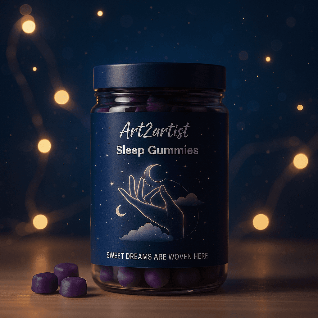 Art2artist gummies Melatonin Sleep Gummies 5mg For Men, Women | No Added Sugar | Fall Asleep Fast & Restful Deep Sleep | Mixed Fruit Flavor Veg Gummy Supplement (30 Count (Pack of 1)) 63% off